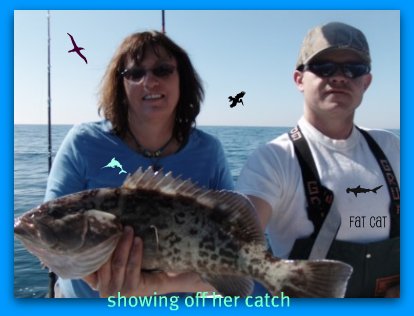 grouper on fat cat fishing charters.